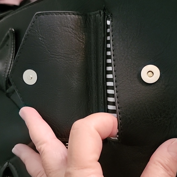 Jacket Purse Backpack Style Black Faux Leather - Picture 9 of 11